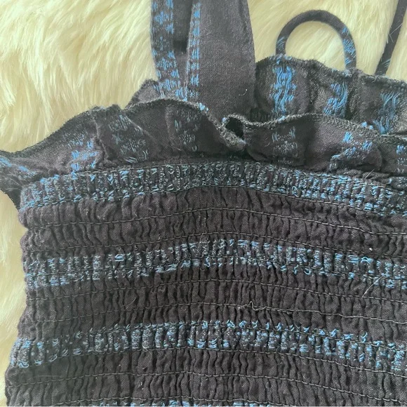 Free People Smocked Lace-Up Cropped Tank - Picture 5 of 8